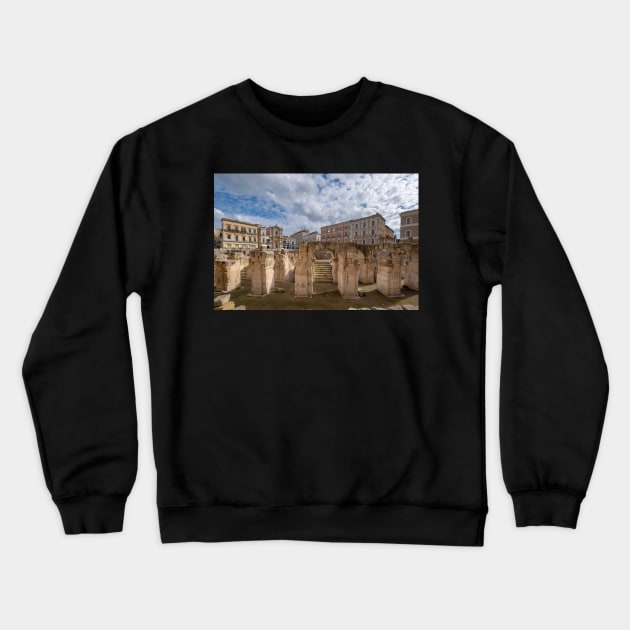 Roman amphitheater in Lecce, Italy Crewneck Sweatshirt by mitzobs